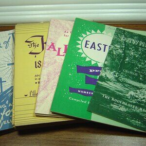 Lot of 20 Religious Easter program/cantata books from 1950's-some multiples